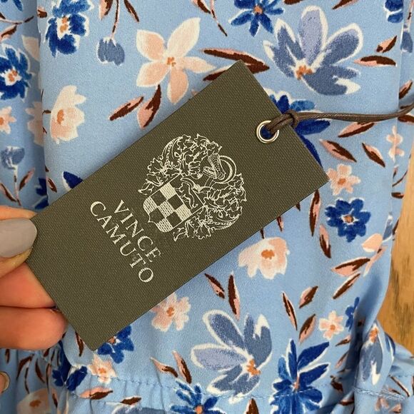 VINCE CAMUTO Floral Colorblock Midi DRess size 20W - Picture 5 of 8